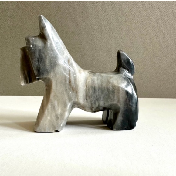 Vintage  alabaster Scottie dog figurine, Marble Scottie Dog - Picture 8 of 8